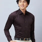 Raymond Men Grey Structure Slim Fit Cotton Shirt