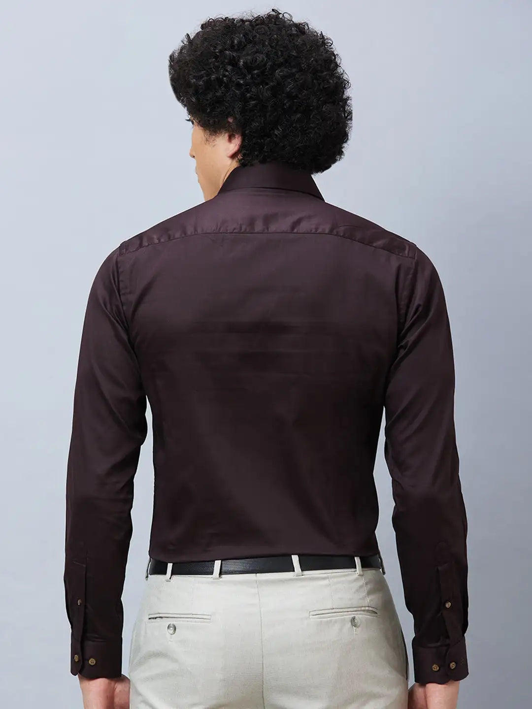 Raymond Men Grey Structure Slim Fit Cotton Shirt