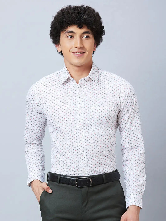 Raymond Men Blue Structure Slim Fit Cotton Shirt