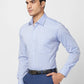 Raymond Men Blue Structure Slim Fit Cotton Shirt