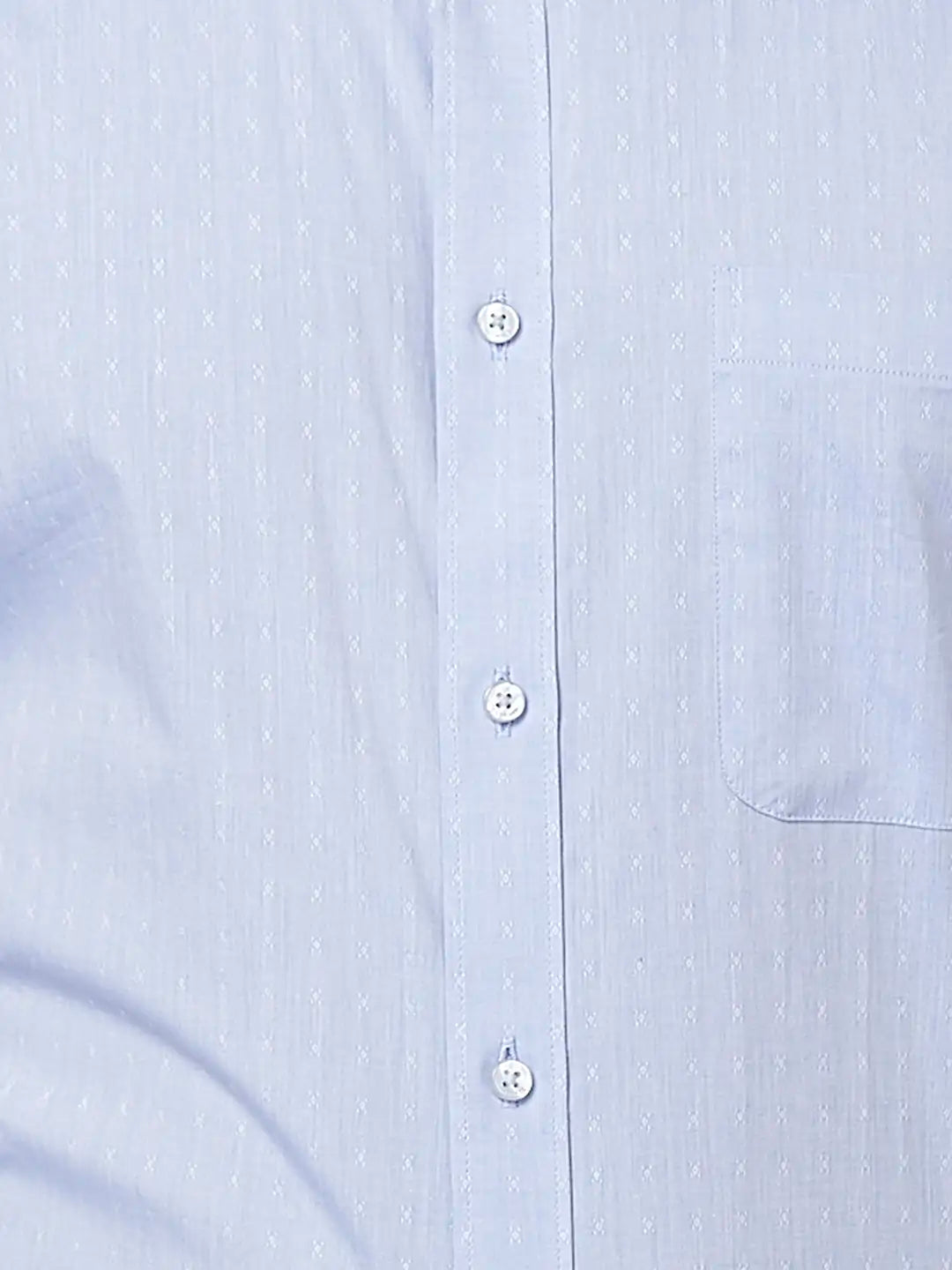 Raymond Men Blue Structure Slim Fit Cotton Shirt