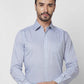Raymond Men Blue Structure Regular Fit Cotton Shirt