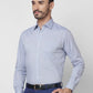 Raymond Men Blue Structure Regular Fit Cotton Shirt