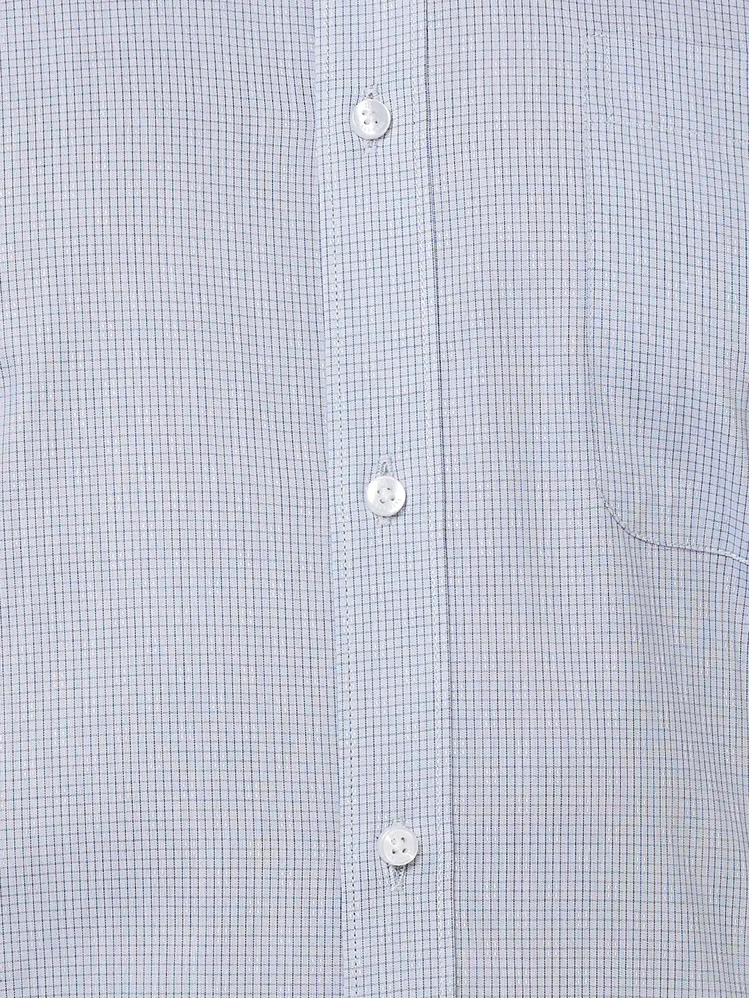 Raymond Men Blue Structure Regular Fit Cotton Shirt