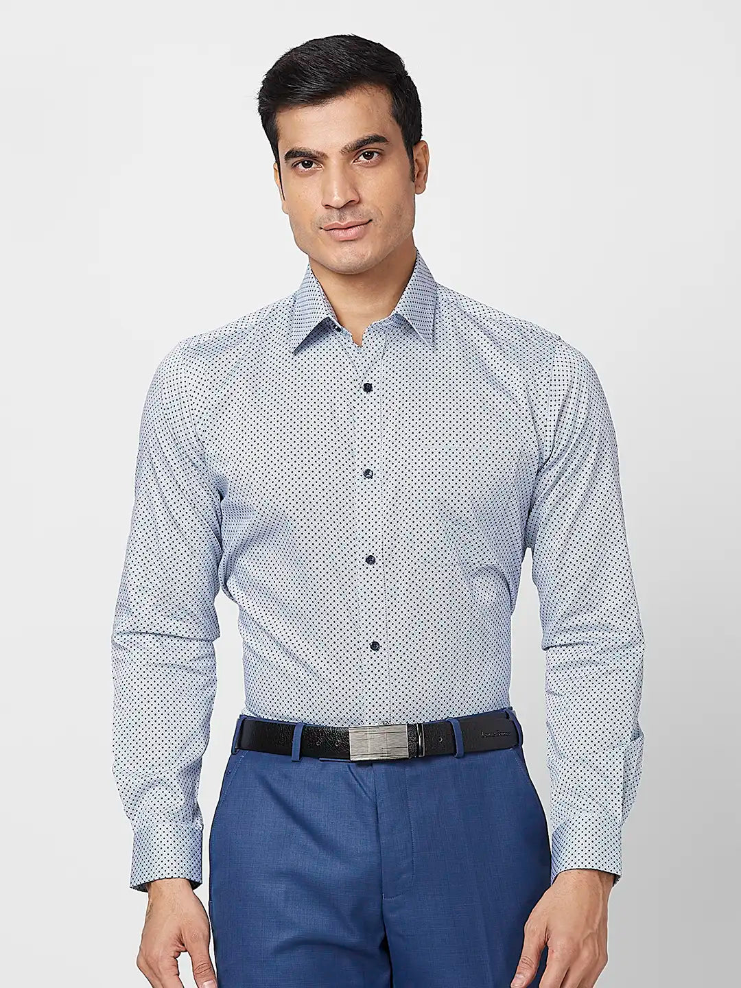 Raymond Men Yellow Structure Slim Fit Cotton Shirt