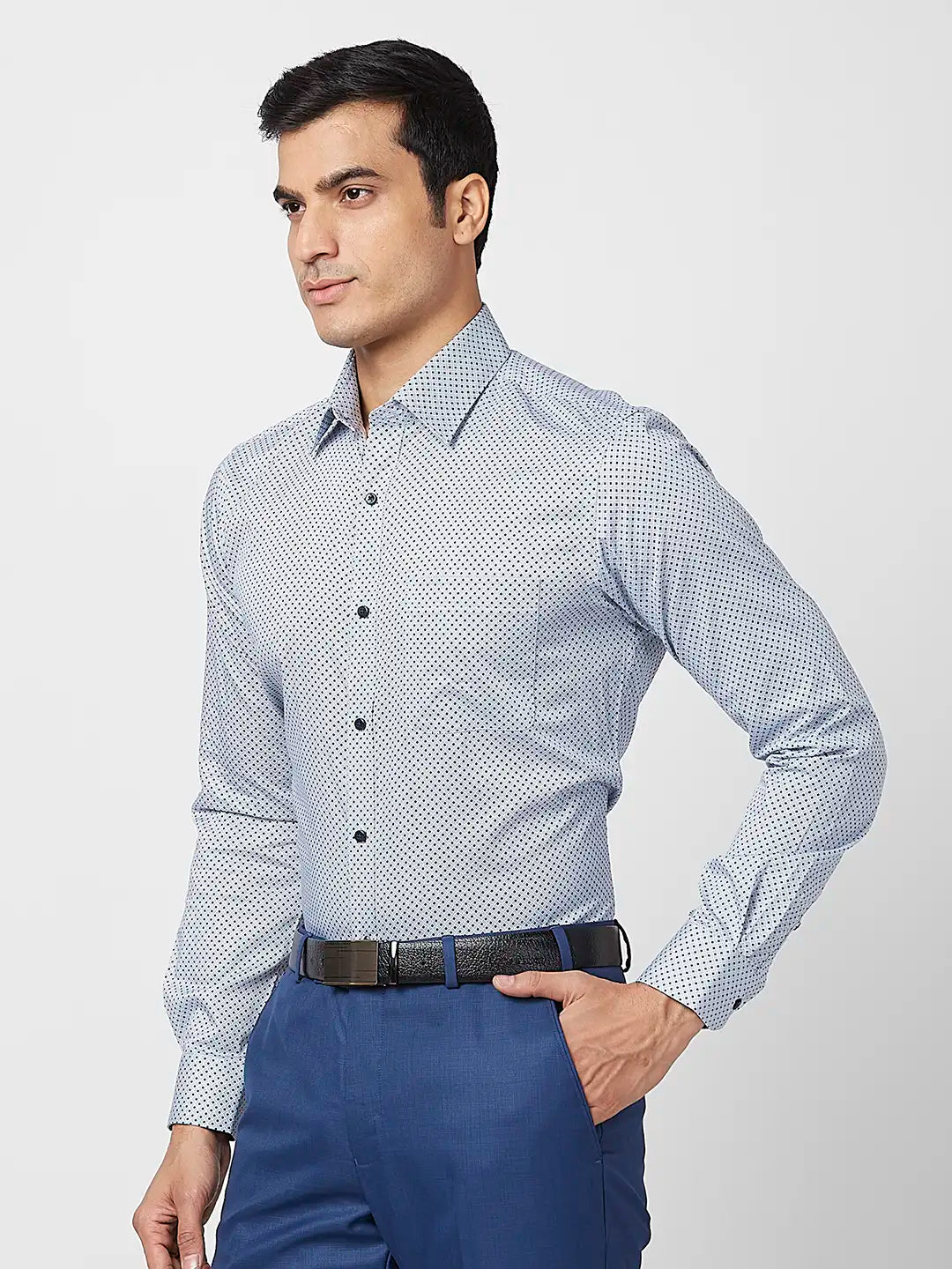 Raymond Men Yellow Structure Slim Fit Cotton Shirt