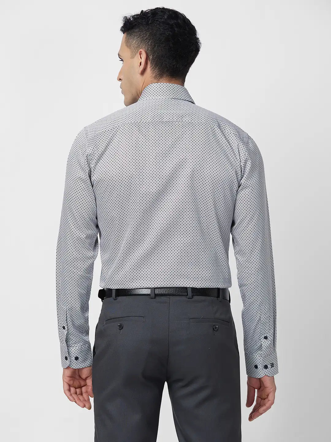 Raymond Men Fawn Structure Regular Fit Cotton Shirt