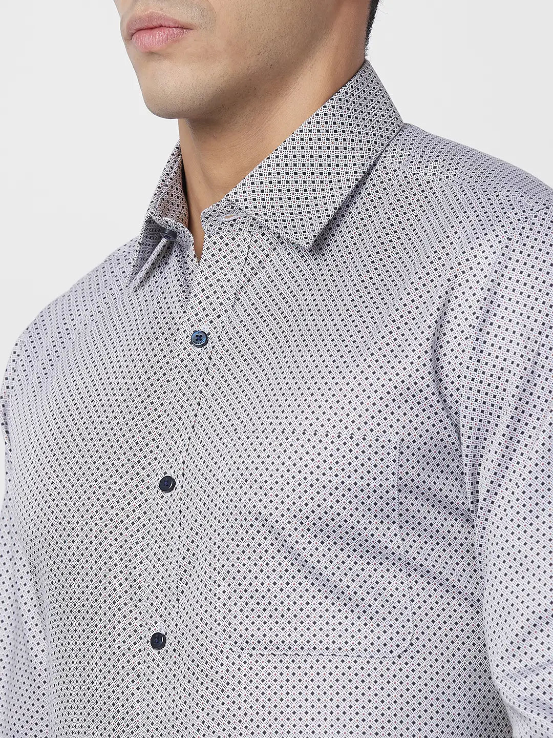 Raymond Men Fawn Structure Regular Fit Cotton Shirt