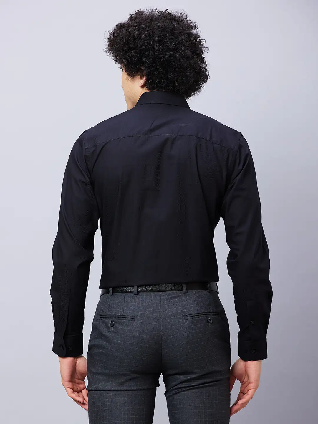 Raymond Men Maroon Structure Slim Fit Cotton Shirts