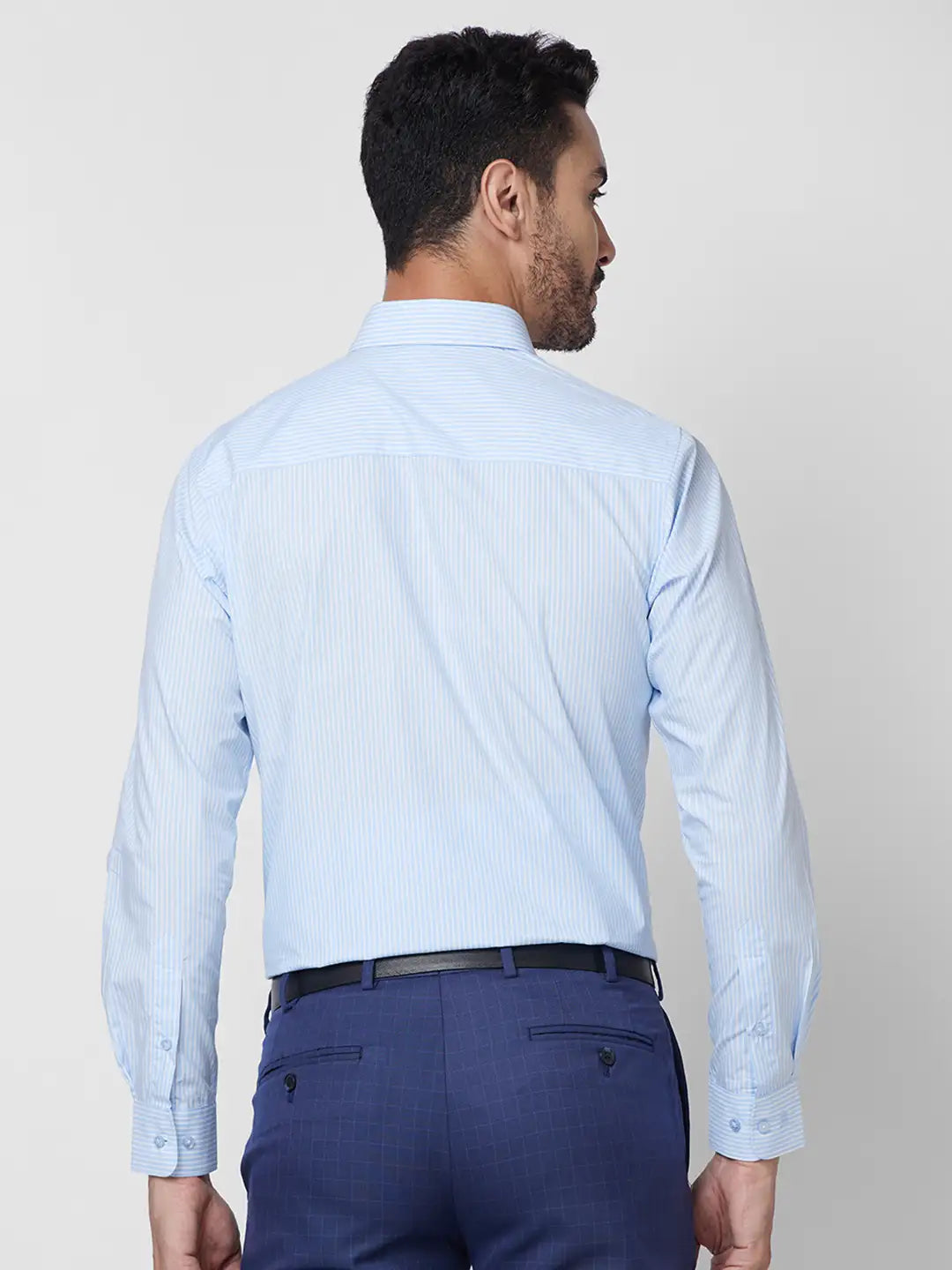 Raymond Men Violet Structure Regular Fit Cotton Shirt