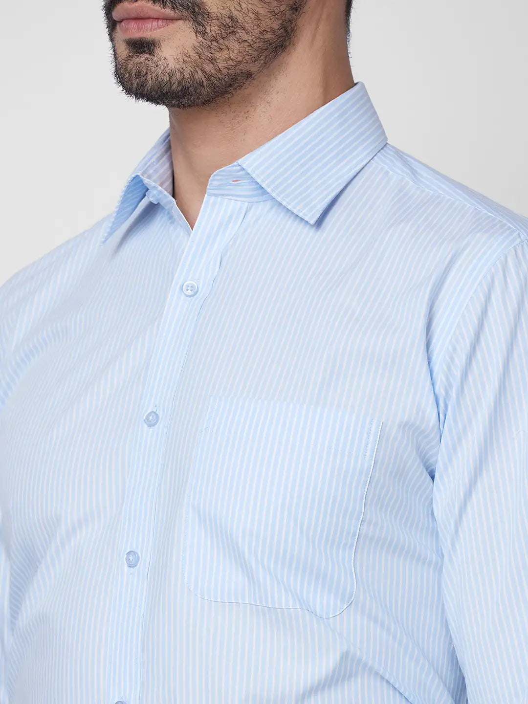 Raymond Men Violet Structure Regular Fit Cotton Shirt