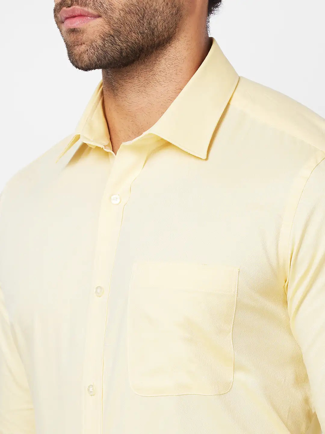 Raymond Men Blue Structure Regular Fit Cotton Shirt