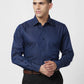 Raymond Men Blue Structure Slim Fit Cotton Shirt