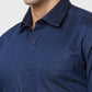 Raymond Men Blue Structure Slim Fit Cotton Shirt