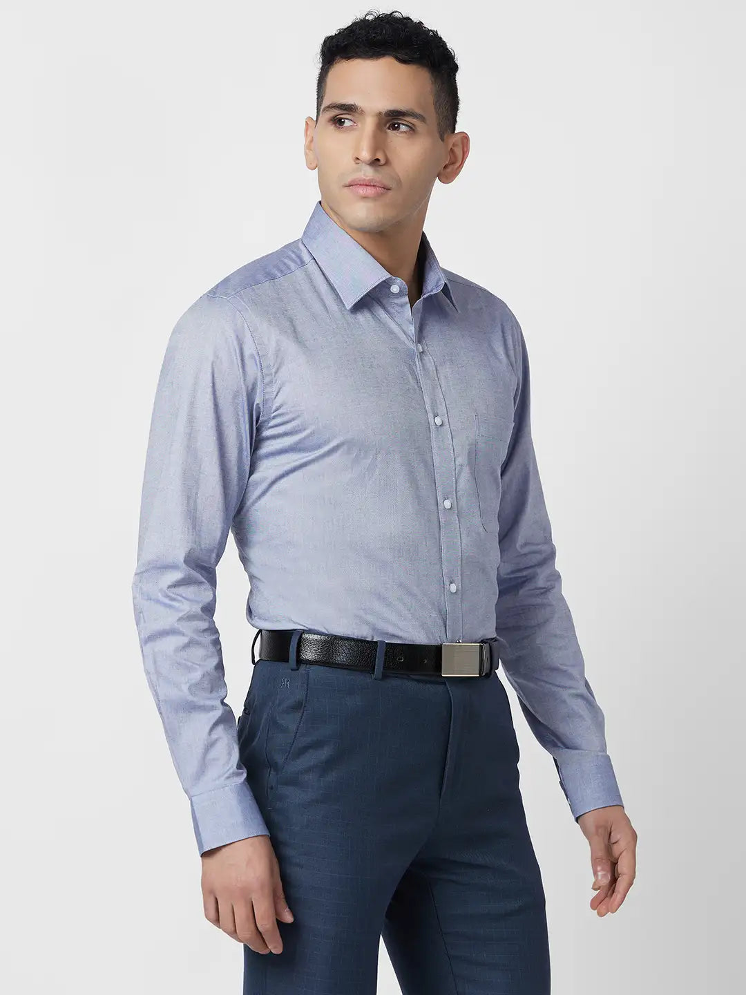 Raymond Men Brown Solid Regular Fit Cotton Shirt