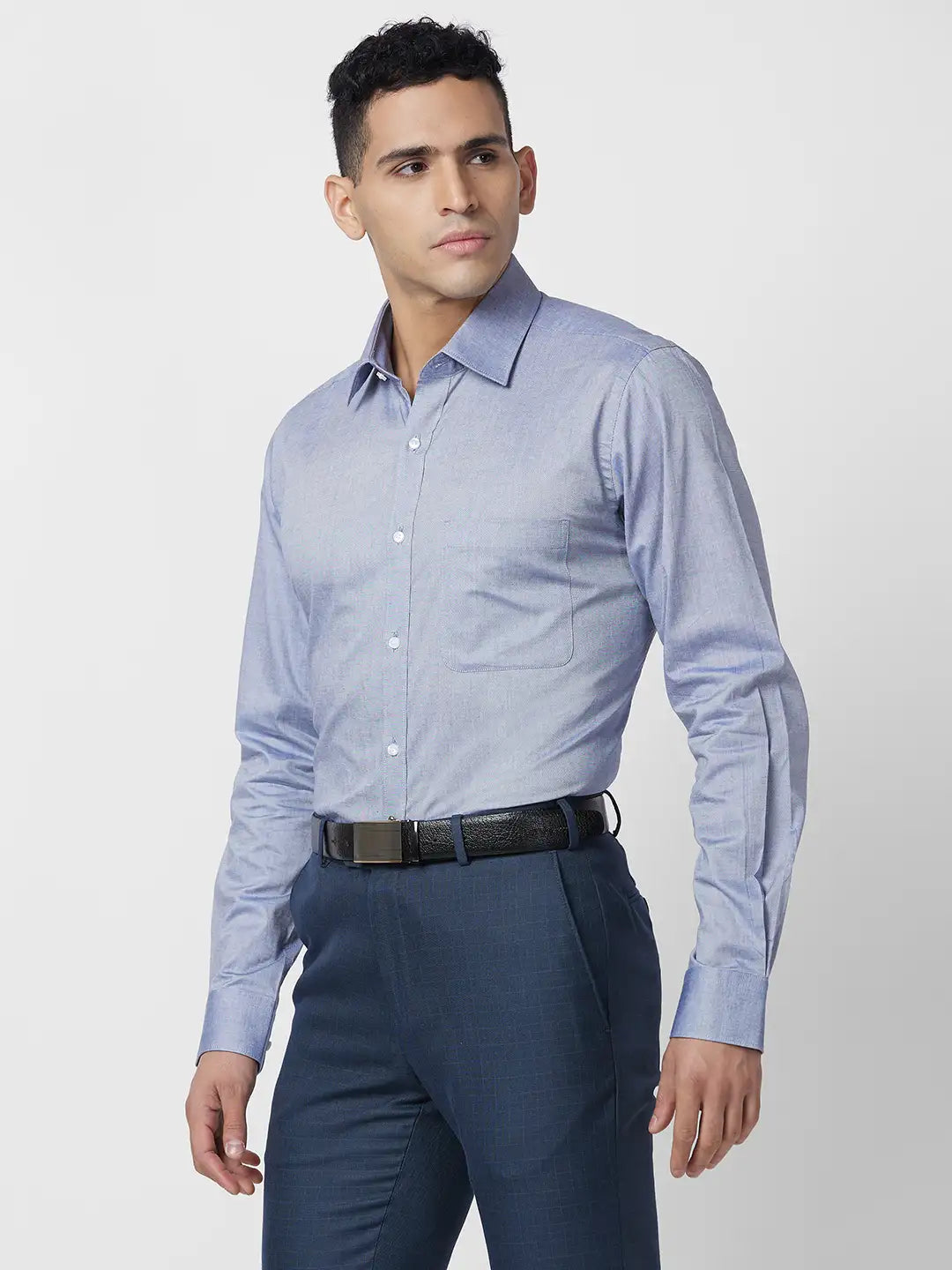 Raymond Men Brown Solid Regular Fit Cotton Shirt