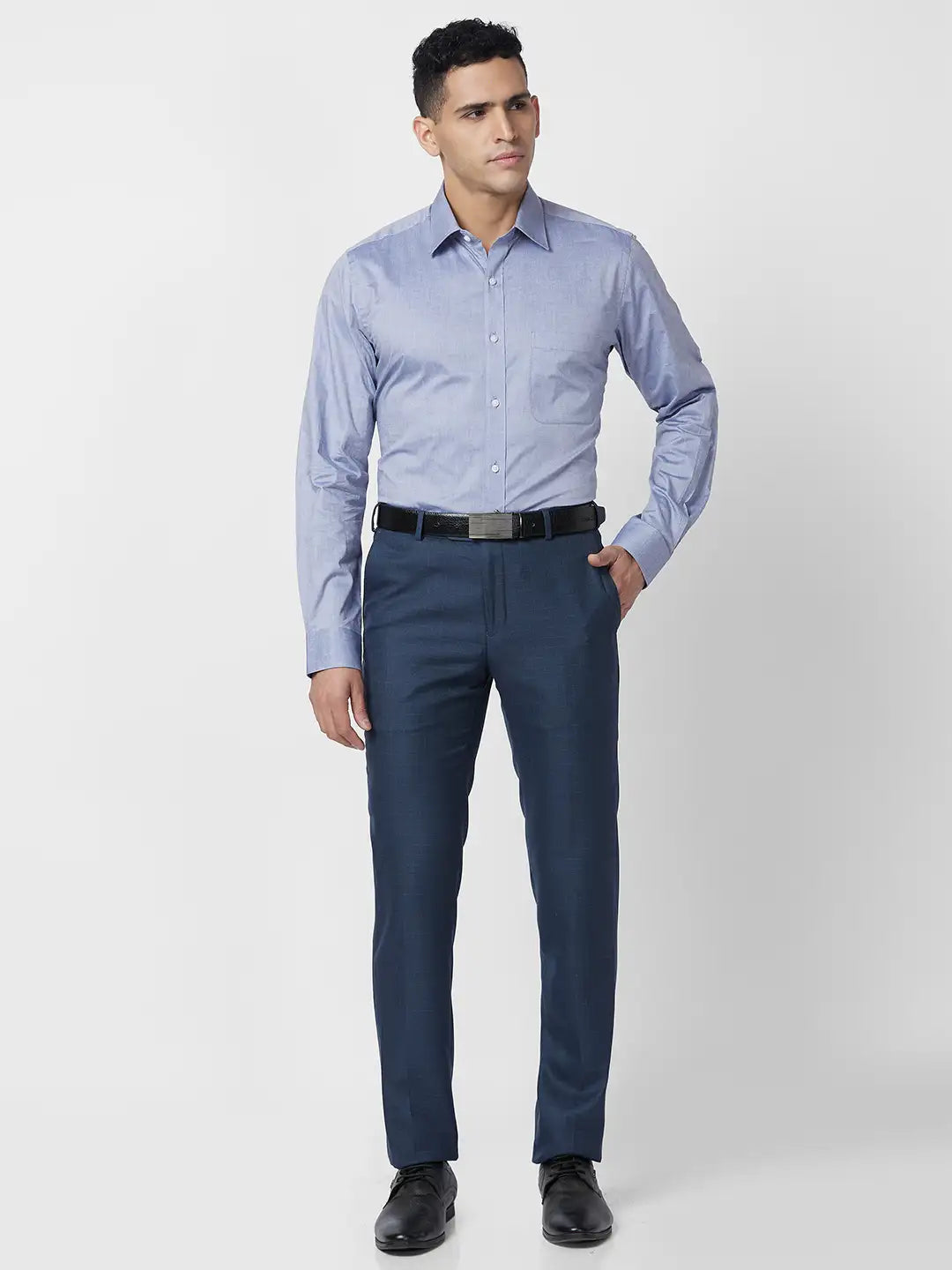 Raymond Men Brown Solid Regular Fit Cotton Shirt