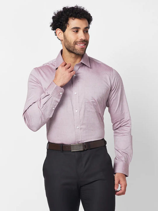 Raymond Men Blue Stripe Regular Fit Cotton Shirt