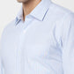 Raymond Men Grey Stripe Regular Fit Cotton Shirt