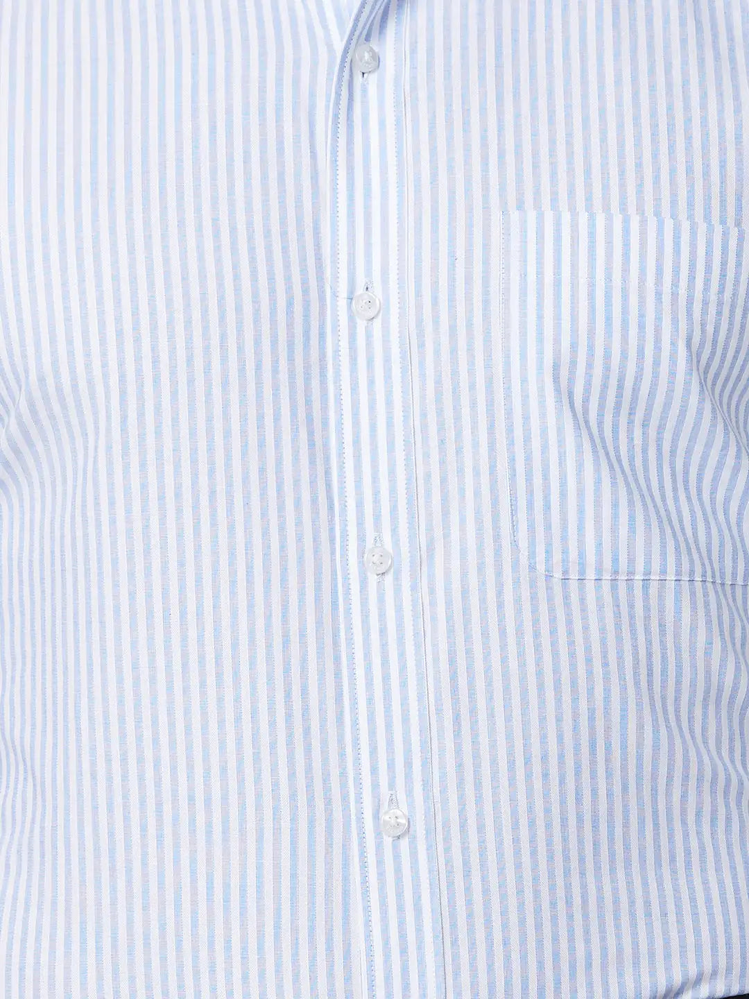 Raymond Men Grey Stripe Regular Fit Cotton Shirt