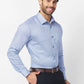 Raymond Men Blue Print Slim Fit Cotton Shirt
