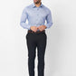 Raymond Men Blue Print Slim Fit Cotton Shirt