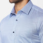 Raymond Men Blue Print Slim Fit Cotton Shirt