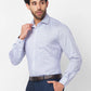 Raymond Men Blue Print Slim Fit Cotton Shirt