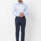Raymond Men Blue Print Slim Fit Cotton Shirt