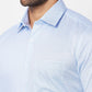 Raymond Men Blue Print Slim Fit Cotton Shirt
