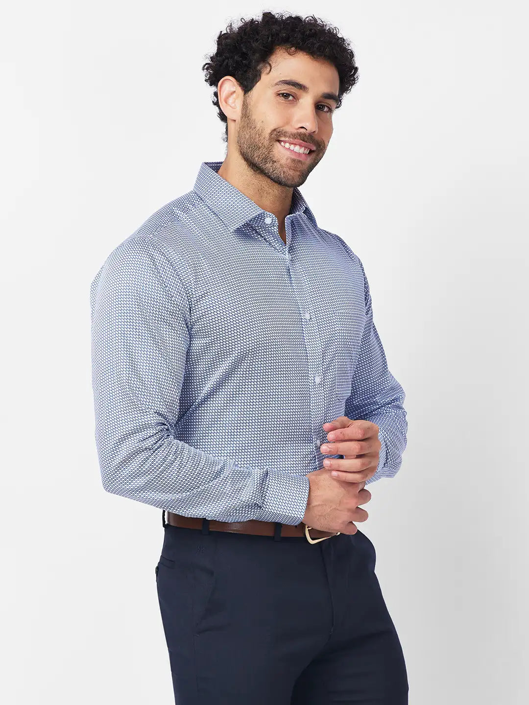 Raymond Men Yellow Checks Regular Fit Cotton Shirt