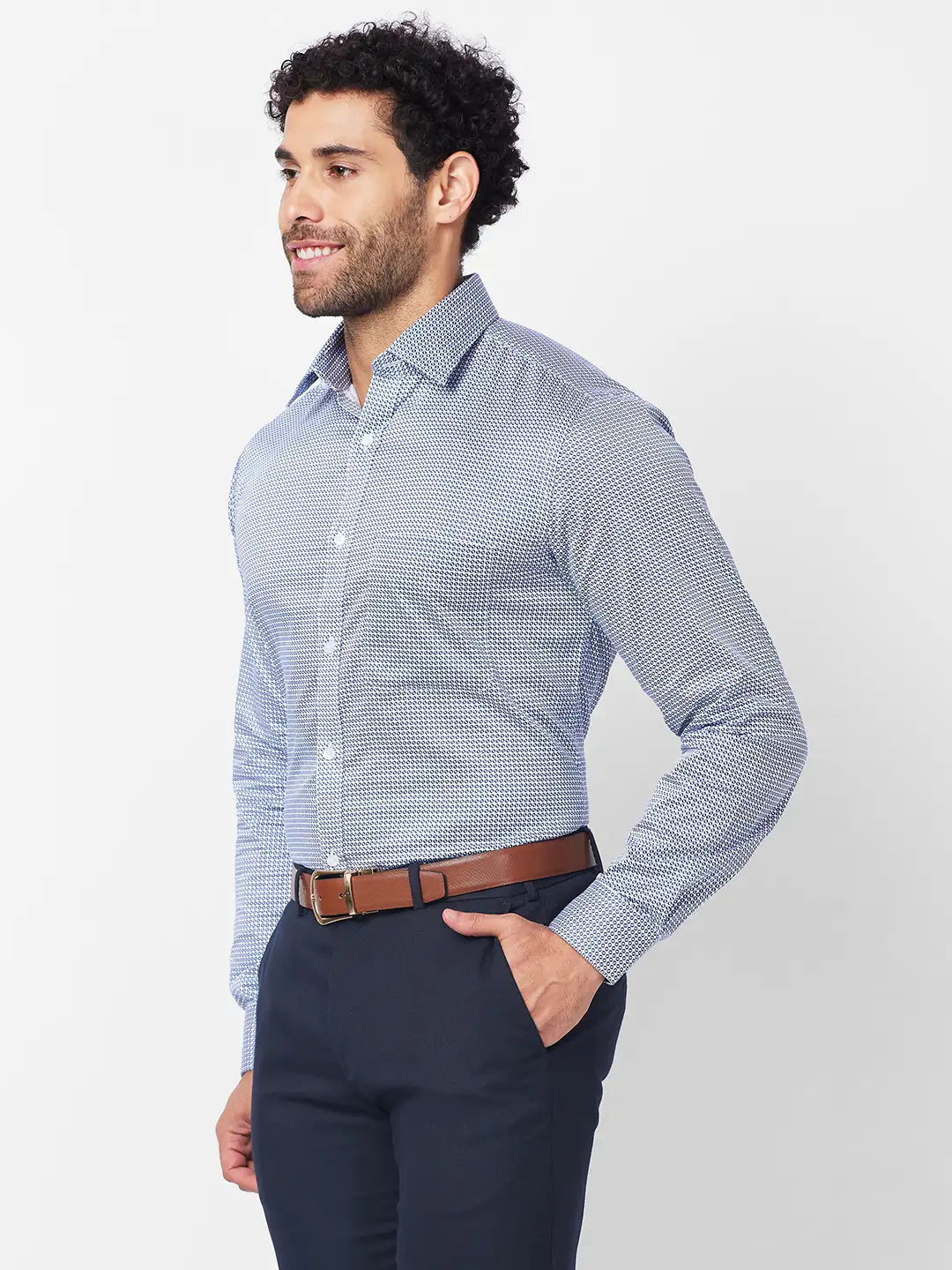 Raymond Men Yellow Checks Regular Fit Cotton Shirt