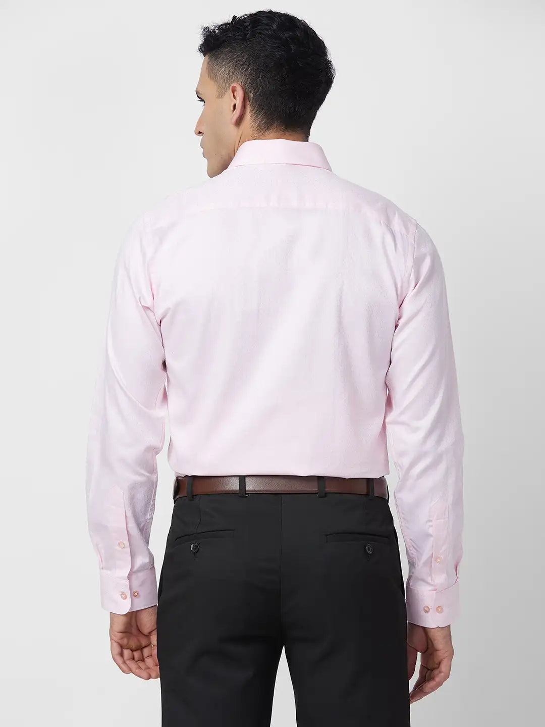 Raymond Men Blue Solid Regular Fit Cotton Shirt