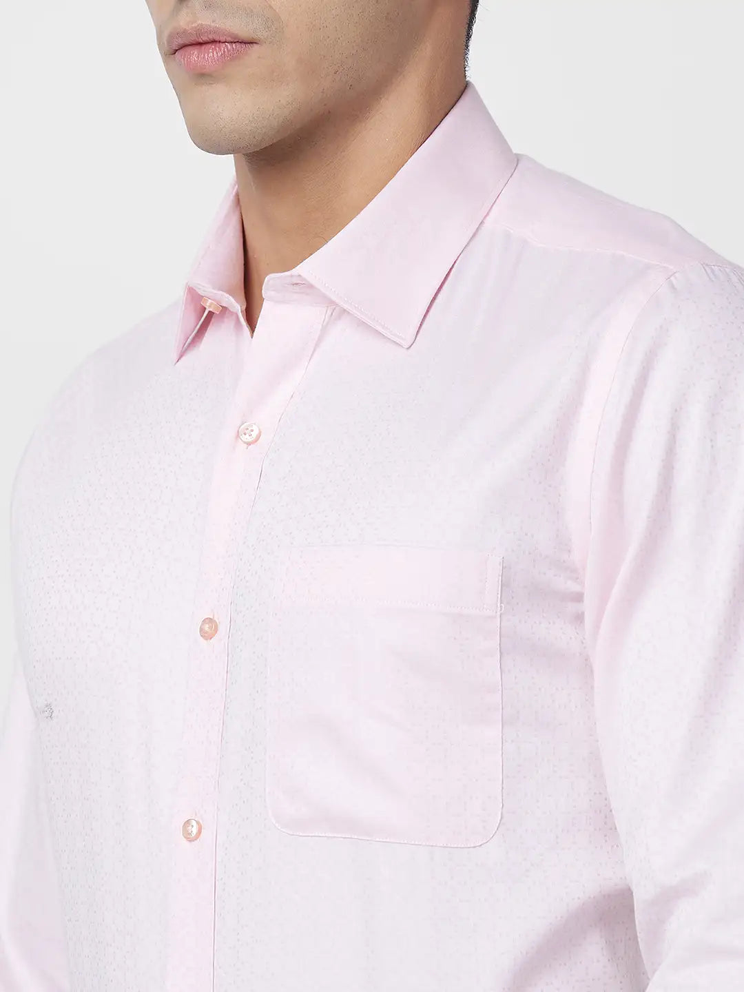 Raymond Men Blue Solid Regular Fit Cotton Shirt
