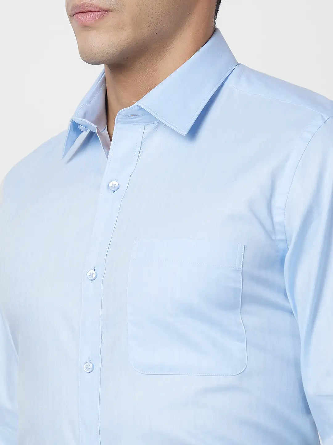 Raymond Men Grey Structure Regular Fit Cotton Shirt