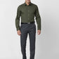 Raymond Men Blue Solid Slim Fit Cotton Shirt