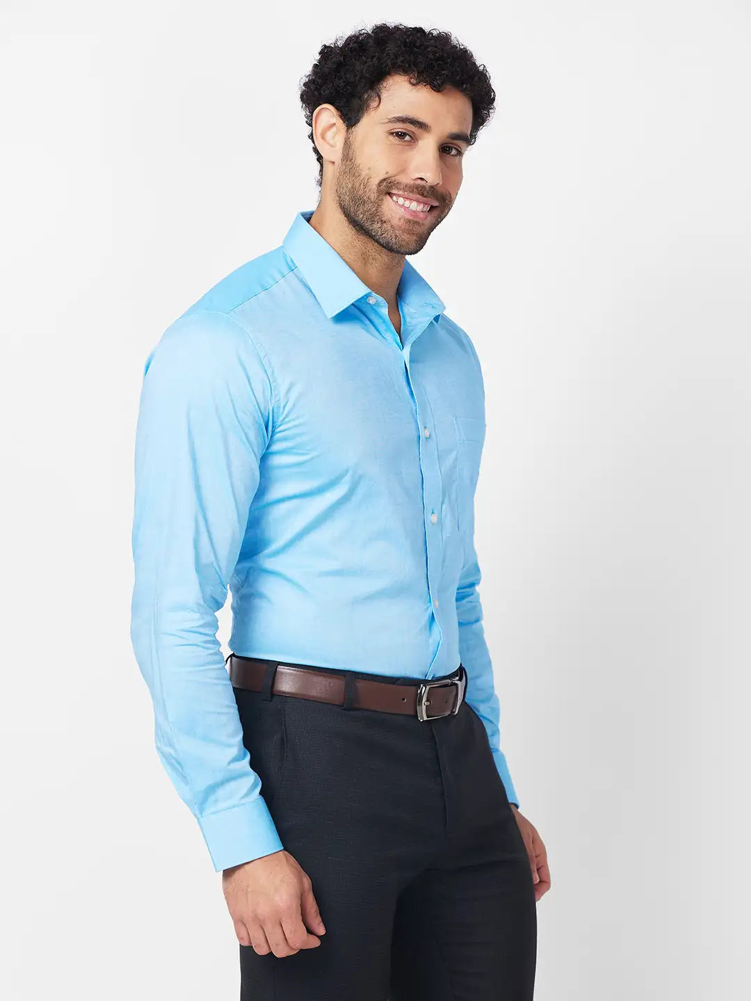 Raymond Men Red Structure Slim Fit Cotton Shirt