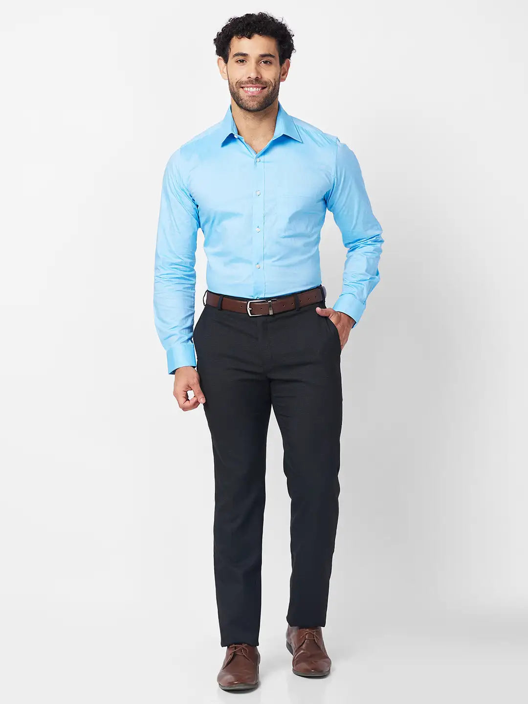 Raymond Men Red Structure Slim Fit Cotton Shirt