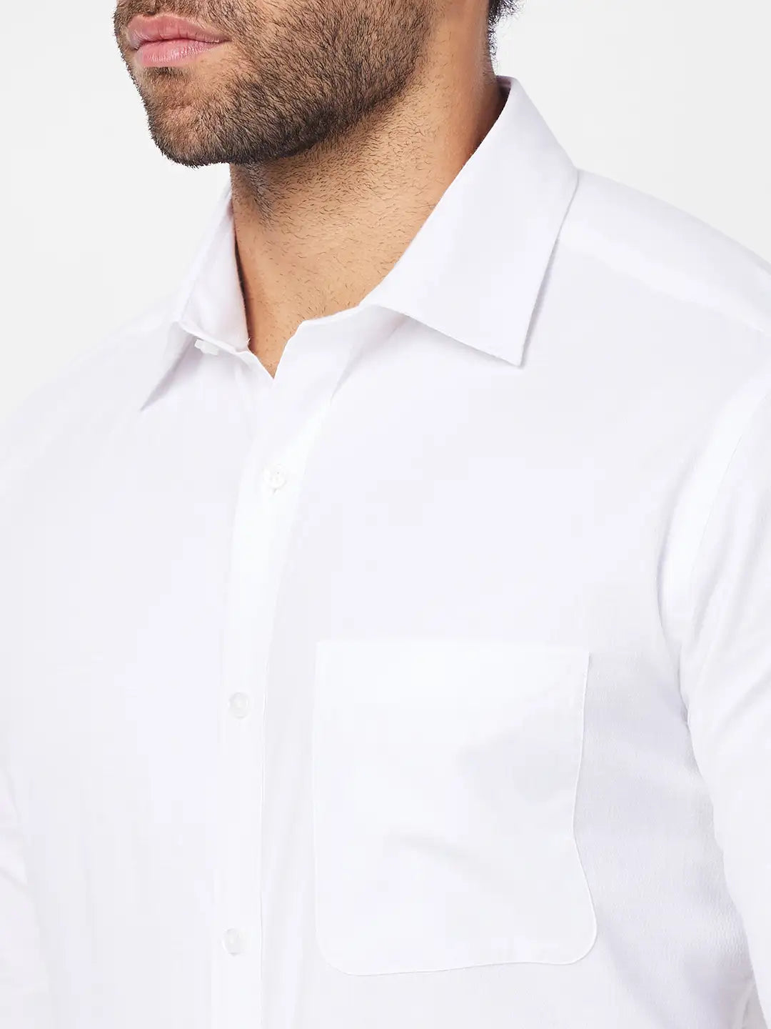 Raymond Men Blue Structure Slim Fit Cotton Shirt