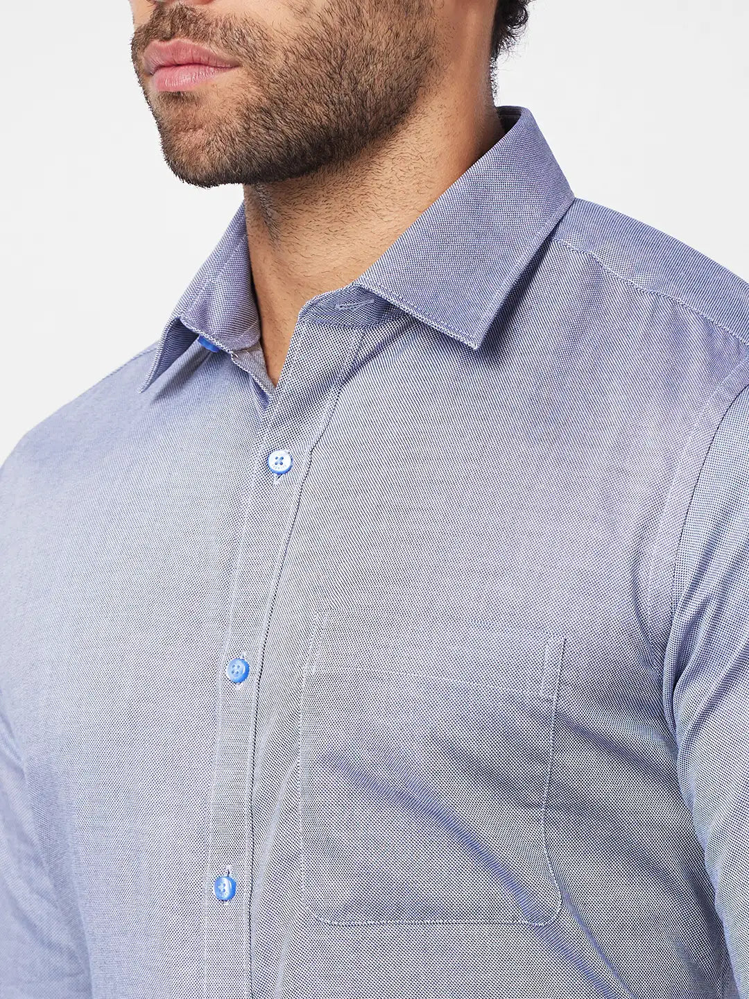 Raymond Men Orange Structure Slim Fit Cotton Shirt