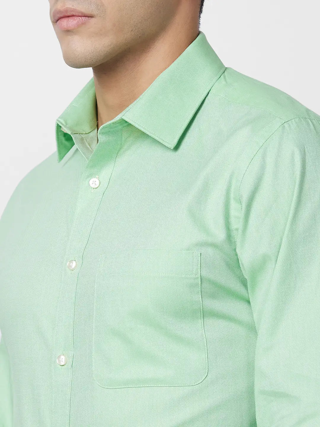 Raymond Men Blue Structure Slim Fit Cotton Shirt