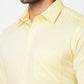 Raymond Men Orange Solid Contemporary Fit Cotton Shirt