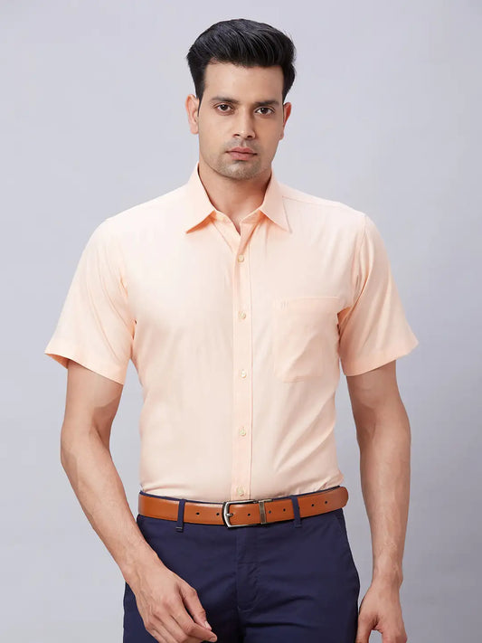 Raymond Men Blue Structure Regular Fit Cotton Shirt