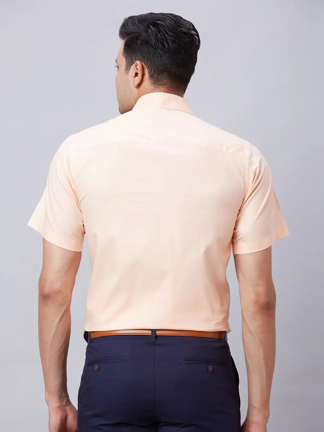 Raymond Men Blue Structure Regular Fit Cotton Shirt