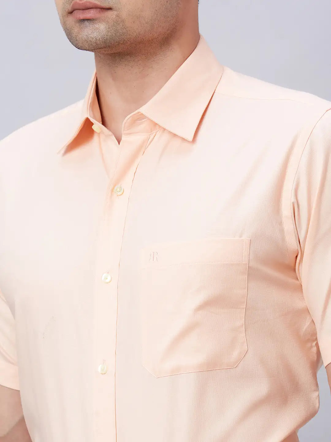 Raymond Men Blue Structure Regular Fit Cotton Shirt