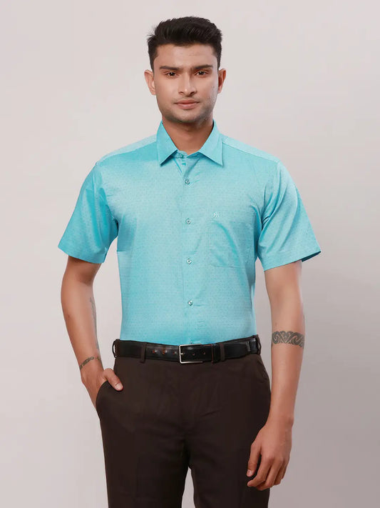 Raymond Men Red Structure Regular Fit Cotton Shirt