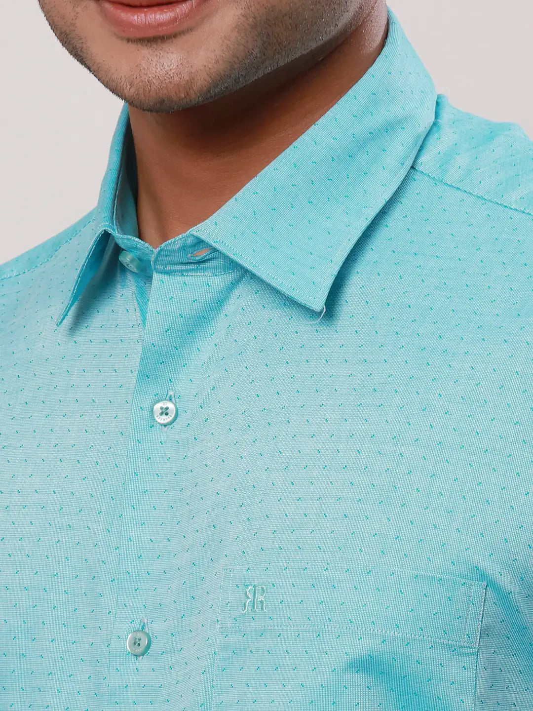 Raymond Men Red Structure Regular Fit Cotton Shirt