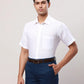 Raymond Men White Slim Fit Cotton Shirt