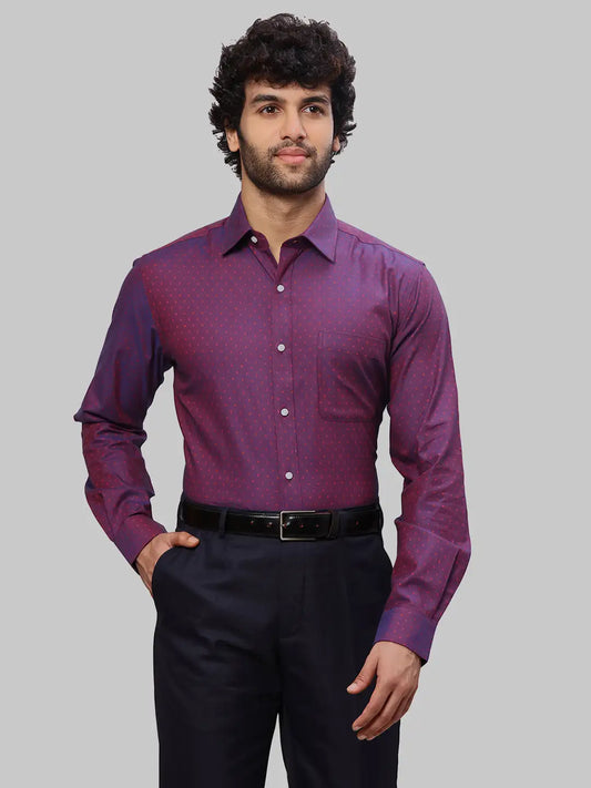 Men Grey Contemporary Fit   Cotton   Shirts