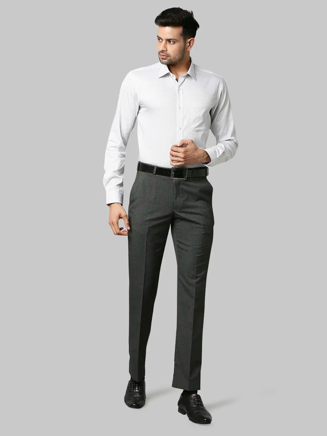 Men Slim Fit Light Red Shirt
